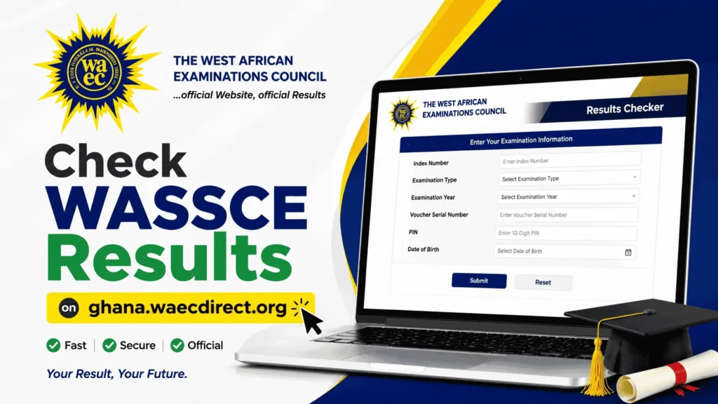 Check WASSCE Results on ghana.waecdirect.org