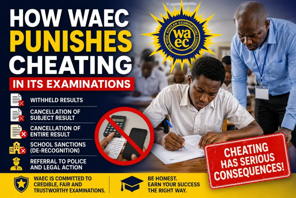 How WAEC Punishes Cheating